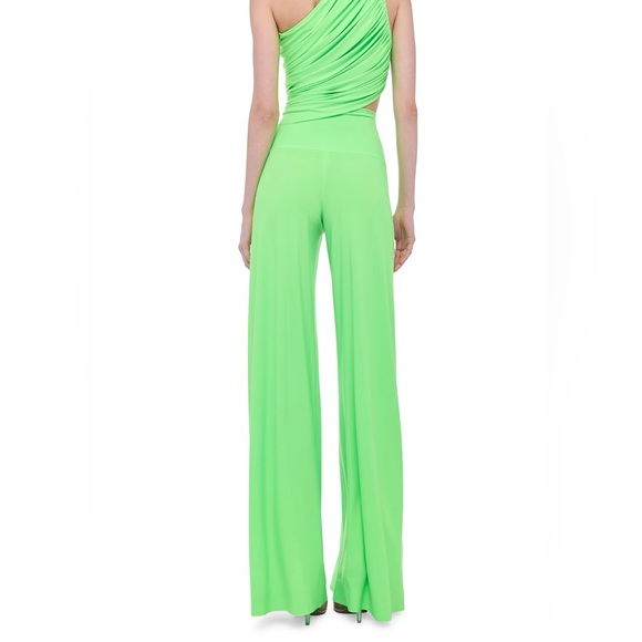 Norma Kamali ELEPHANT gaucho PANT neon green XL - Picture 6 of 6
